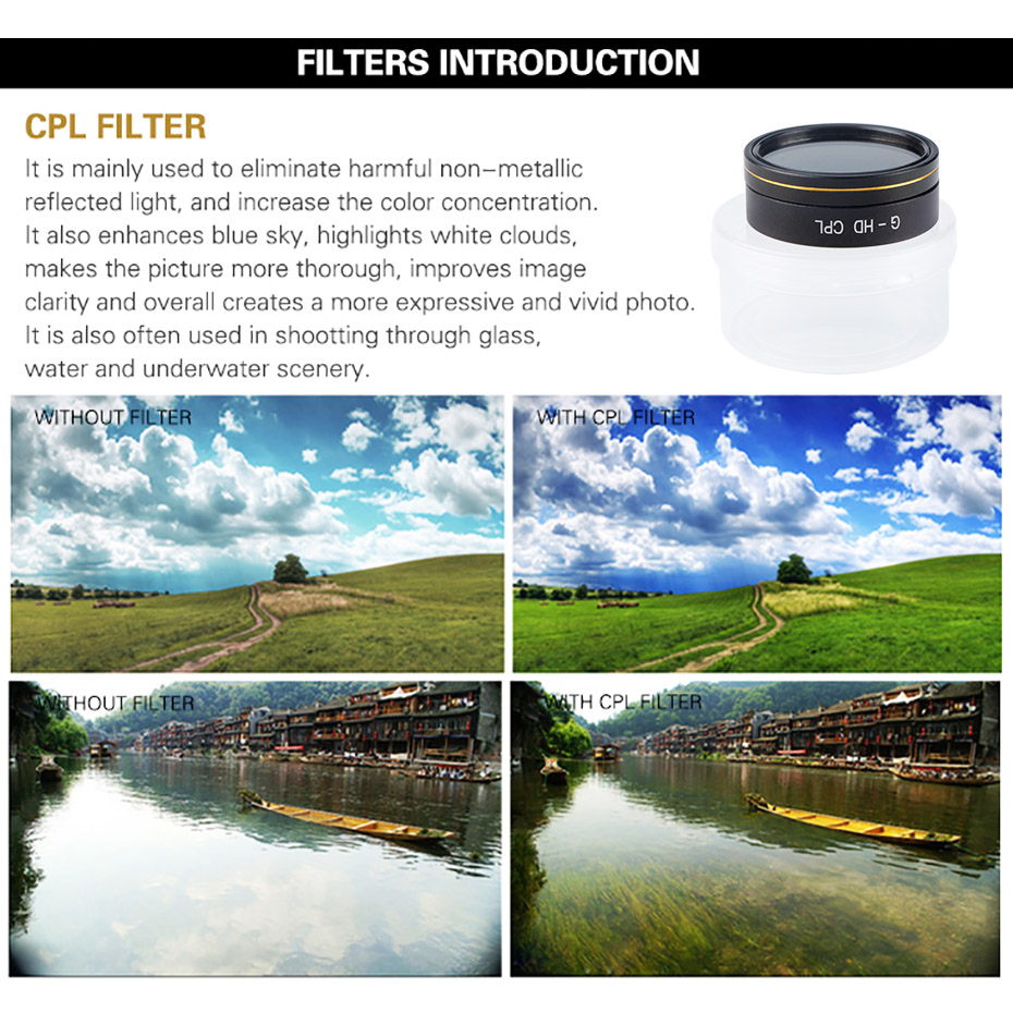 Máy Bay Không Người Lái Lọc Ch - đánh giá và giá Drone Camera Filter