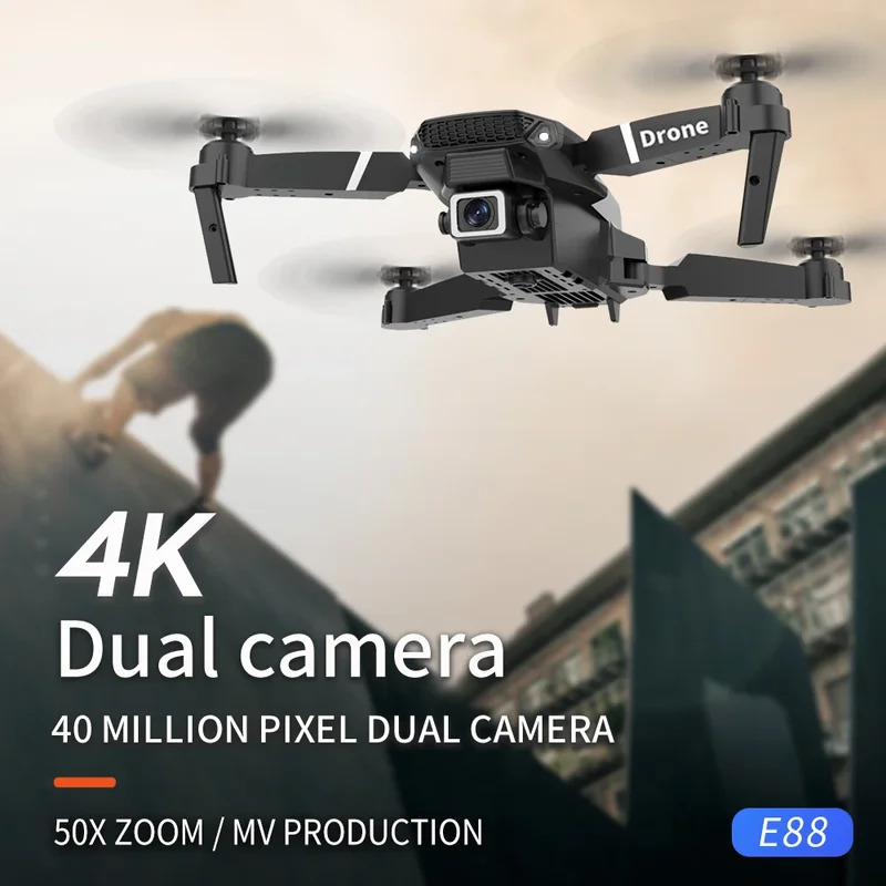 E88 ProIntelligent Folding Dro - đánh giá và giá Drone Camera Wide Angle